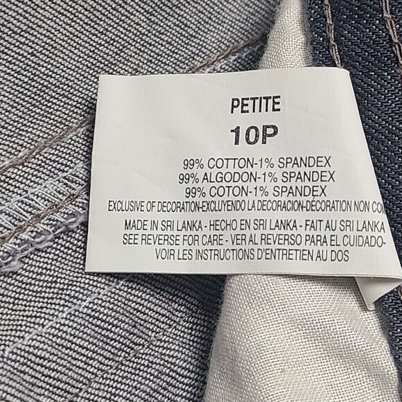 Gloria Vanderbilt Womens Jeans 10 Petite Grey Bootcut Flare Denim Pants - Picture 6 of 9